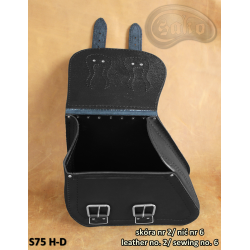 LEATHER SADDLEBAG S75 H-D DYNA