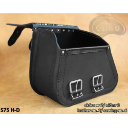 LEATHER SADDLEBAG S75 H-D DYNA