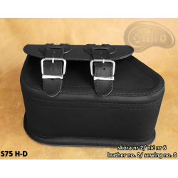 LEATHER SADDLEBAG S75 H-D DYNA