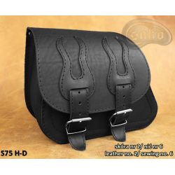 LEATHER SADDLEBAG S75 H-D DYNA