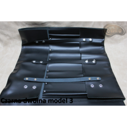 Knife bag / pouch BLACK SPLIT LEATHER WITH ZIP FASTENER  (MODEL 3)