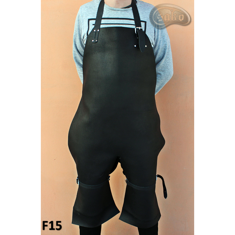 Bőr védőkötény  F15/ hentes / hegesztő / szakács / grillező / lakatos / kovács