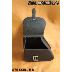 LEATHER SADDLEBAG S76 SKULL H-D SPORTSTER without bracket