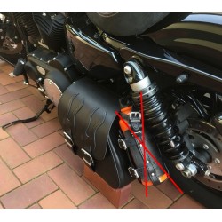 LEATHER SADDLEBAG S75 H-D SPORTSTER without bracket