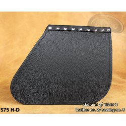 LEATHER SADDLEBAG S75 H-D SPORTSTER without bracket