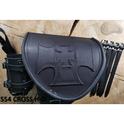 LEATHER SADDLEBAG S54 CROSS H-D SOFTAIL