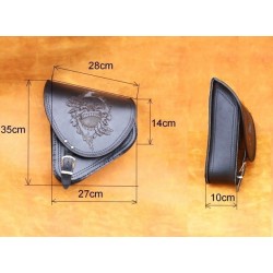Satteltaschen S54 SEWN-ON SKULL H-D SOFTAIL