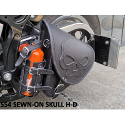 Bőr táska S54 SEWN-ON SKULL H-D SOFTAIL