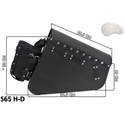 Satteltaschen S65 FLAMME H-D SOFTAIL