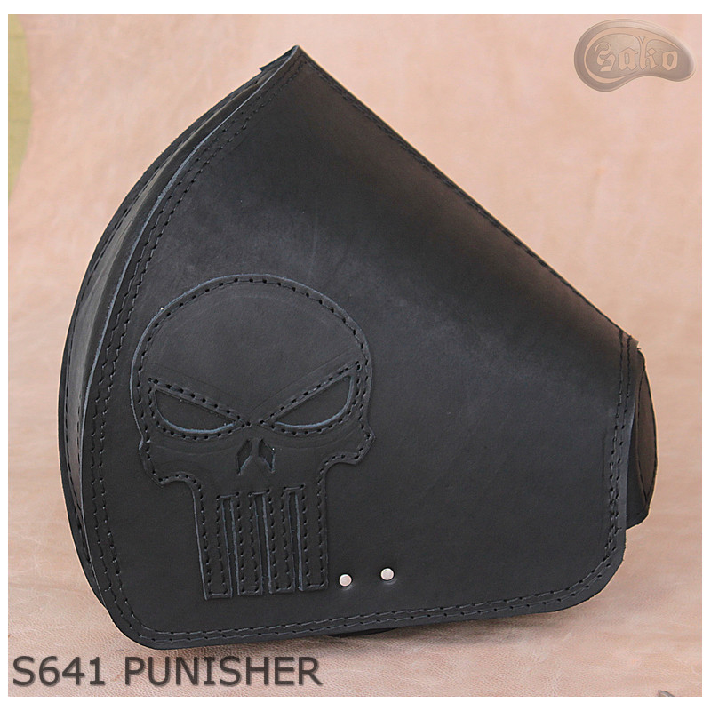 LEATHER SADDLEBAG S641 PUNISHER H-D SOFTAIL