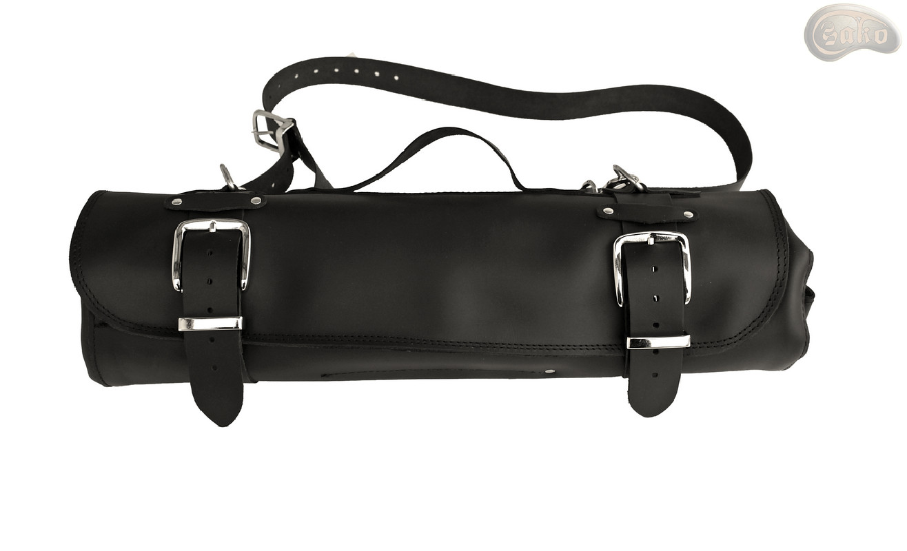 Knife bag / pouch BLACK MATTE WITH ZIP FASTENER (model 3)