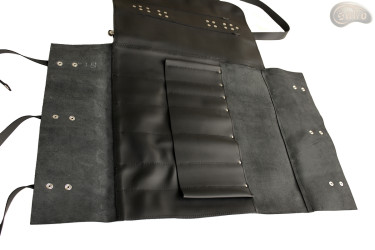 Knife bag / pouch BLACK MATTE WITH ZIP FASTENER (model 3)