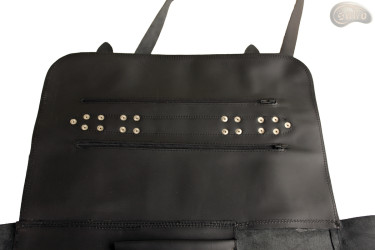Knife bag / pouch BLACK MATTE WITH ZIP FASTENER (model 3)
