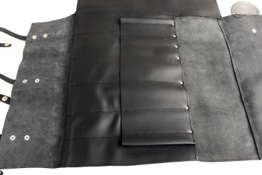 Knife bag / pouch BLACK MATTE WITH ZIP FASTENER (model 3)