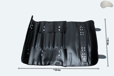 Knife bag / pouch BLACK MATTE WITH ZIP FASTENER (model 3)