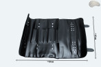 Knife bag / pouch BLACK MATTE WITH ZIP FASTENER (model 3)