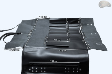 Knife bag / pouch BLACK MATTE WITH ZIP FASTENER (model 3)