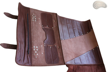 Knife bag / pouch COGNAC ( model 2)