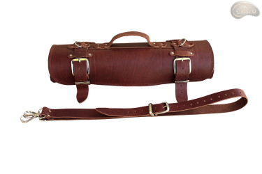 Sac à couteaux / pochette COGNAC AVEC ZIPPE (modèle 3)