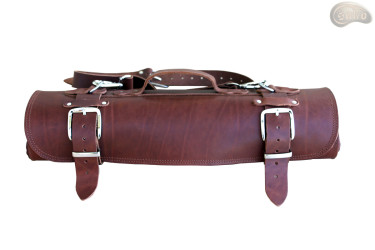 Sac à couteaux / pochette COGNAC AVEC ZIPPE (modèle 3)