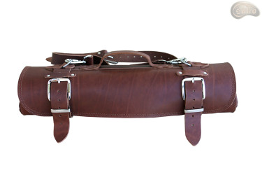 Sac à couteaux / pochette COGNAC AVEC ZIPPE (modèle 3)
