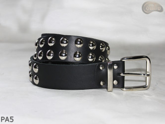Ceinture pantalon/jupe en cuir PA5 avec rivets décoratifs 14 mm