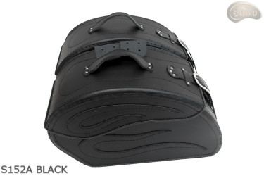LEATHER SADDLEBAGS S152 BLACK