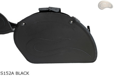 LEATHER SADDLEBAGS S152 BLACK