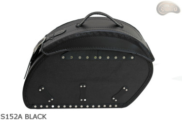 LEATHER SADDLEBAGS S152 BLACK