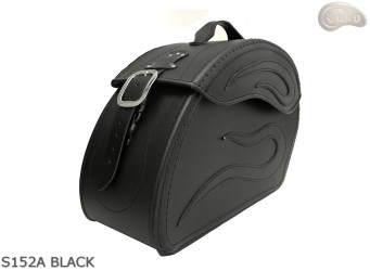 LEATHER SADDLEBAGS S152 BLACK