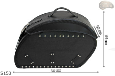 LEATHER SADDLEBAGS S154 BLACK