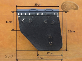 Satteltaschen S70 REAL H-D DYNA