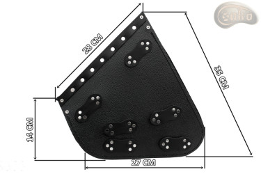 Satteltaschen S54 SEWN-ON SKULL H-D SOFTAIL