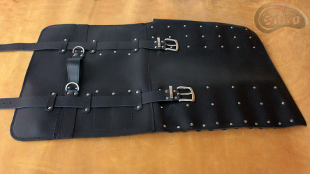 Knife bag / pouch   BLACK GRAIN LEATHER ( model 4)