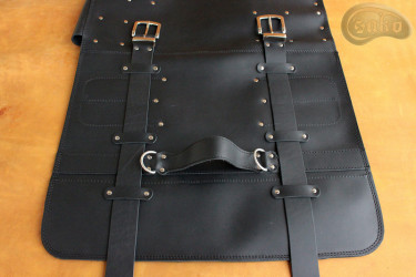 Knife bag / pouch   BLACK GRAIN LEATHER ( model 4)