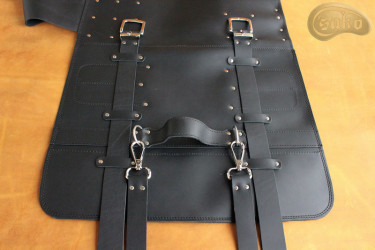 Knife bag / pouch   BLACK GRAIN LEATHER ( model 4)