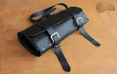 Knife bag / pouch   BLACK GRAIN LEATHER ( model 4)