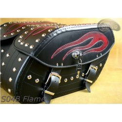 LEATHER SADDLEBAGS S04 B FLAME  **TO REQUEST**