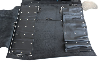 Knife bag / pouch   BLACK GRAIN LEATHER ( model 4)
