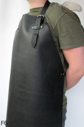 Tablier de protection en cuir F6/boucher/soudure/chef/barbecue/serrurier