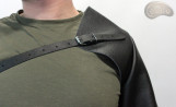 Schweißschutzhülle aus Leder mit verstellbaren Riemen