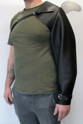 Schweißschutzhülle aus Leder mit verstellbaren Riemen