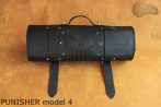 Knife bag / pouch BLACK GRAIN LEATHER PUNISHER( model 4)