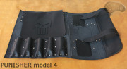 Knife bag / pouch BLACK GRAIN LEATHER PUNISHER( model 4)