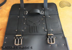 Knife bag / pouch BLACK GRAIN LEATHER PUNISHER( model 4)