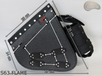 Satteltaschen S63 FLAME H-D SOFTAIL