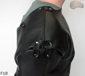 Tablier de protection avant en cuir F18 avec manches / boucher / soudeur / cuisinier / barbecue / serrurier