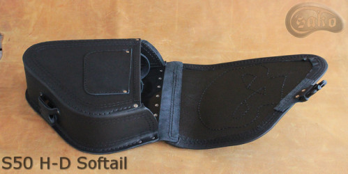 LEATHER SADDLEBAG S50 H-D SOFTAIL