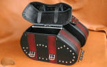 LEATHER SADDLEBAGS S07 RED