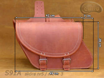 Leather Saddlebags S91 Orange *TO REQUEST*